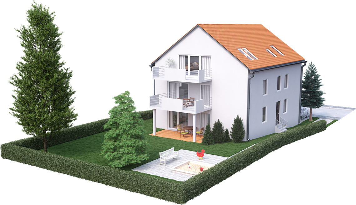 Exterior 3D Visualisierung - Mainz 01