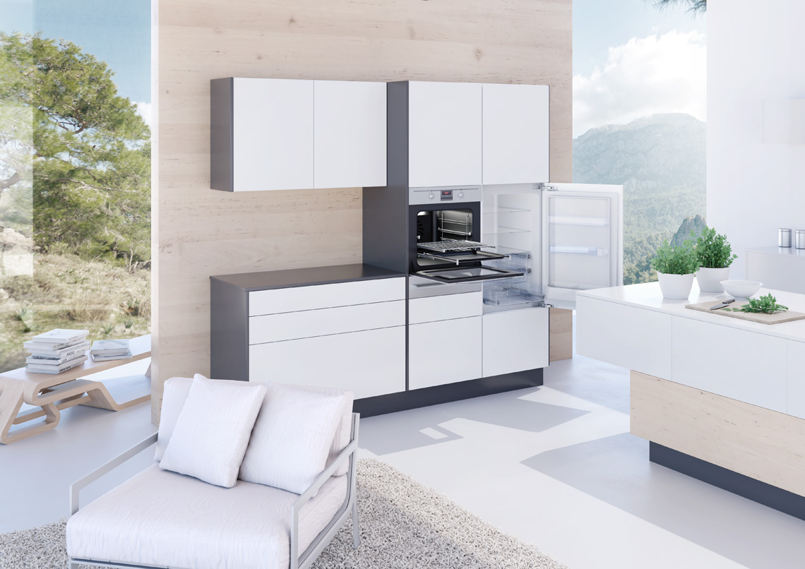 Hettich Weiße Ware Küchen 3D Visualisierung