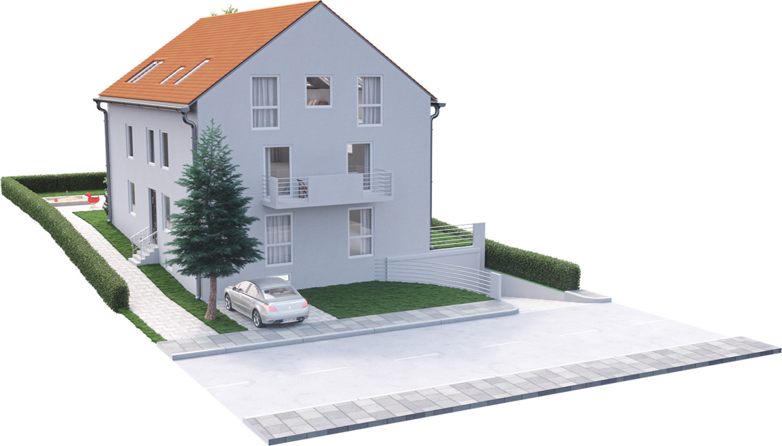 Exterior 3D Visualisierung - Mainz 02